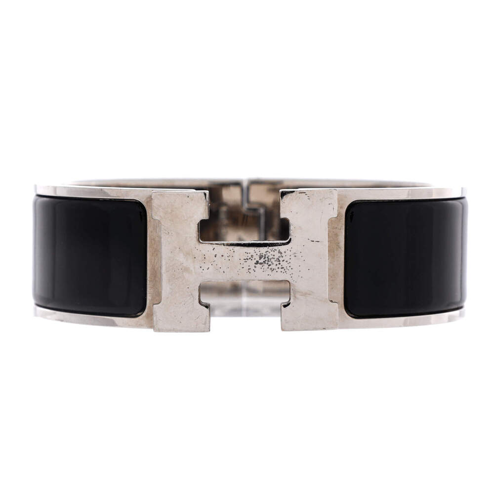 Hermes Wide Clic H Bracelet Enamel